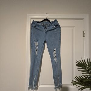 Distressed Blue Jeans for Women